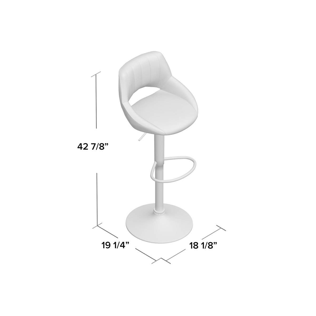Foundry Select Newville Swivel Adjustable Height Bar Stool & Reviews Wayfair
